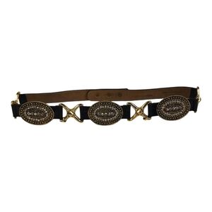 Streets Ahead Santa Monica X & O Rhinestone Leather Belt Vintage